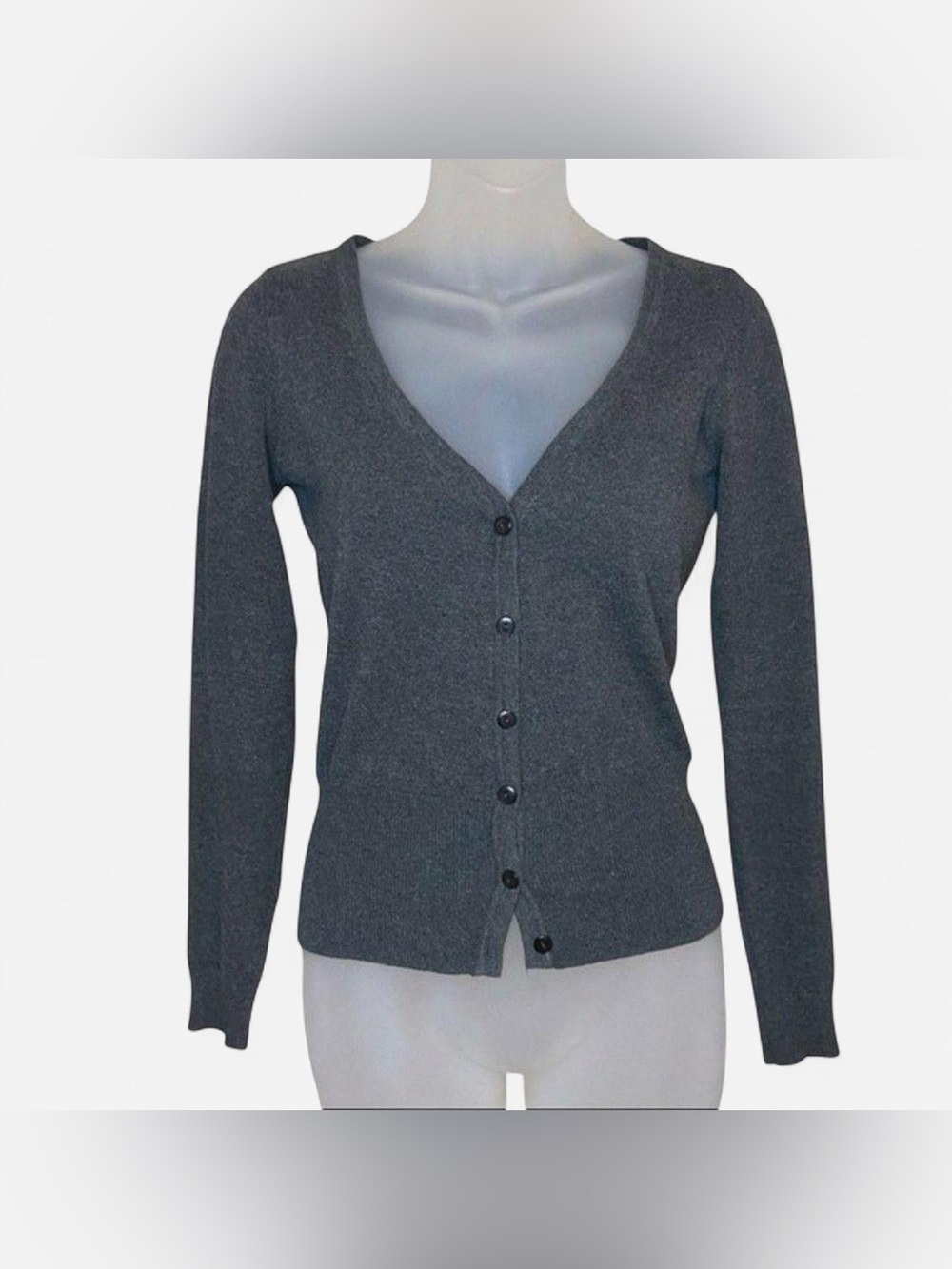 Rue21 Gray Button Front V Neck Cardigan Sweater Size Medium